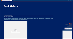 Desktop Screenshot of geekgalaxy.blogspot.com