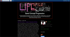 Desktop Screenshot of lifeafterearthgameconcept.blogspot.com
