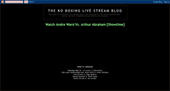 Desktop Screenshot of koboxinglivestream.blogspot.com