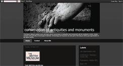 Desktop Screenshot of conservationofantiquities.blogspot.com