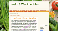 Desktop Screenshot of healthnwealtharticles.blogspot.com
