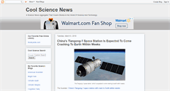 Desktop Screenshot of coolsciencenews.blogspot.com