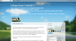 Desktop Screenshot of collegegreenfullerton.blogspot.com