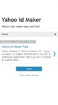Mobile Screenshot of freeyahooidmaker.blogspot.com