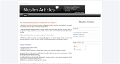 Desktop Screenshot of muslimarticles.blogspot.com