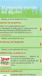 Mobile Screenshot of elpequeomundodelalgebra.blogspot.com