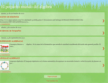 Tablet Screenshot of elpequeomundodelalgebra.blogspot.com