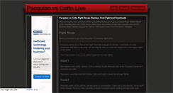 Desktop Screenshot of pacquiao-cotto-boxing.blogspot.com