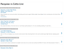 Tablet Screenshot of pacquiao-cotto-boxing.blogspot.com