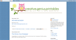 Desktop Screenshot of creativegeniusprintables.blogspot.com