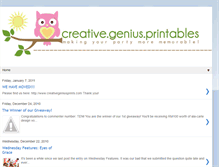 Tablet Screenshot of creativegeniusprintables.blogspot.com