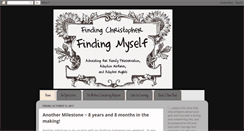 Desktop Screenshot of findingchristopherfindingmyself.blogspot.com