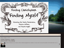 Tablet Screenshot of findingchristopherfindingmyself.blogspot.com