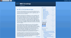 Desktop Screenshot of mmaknowledge.blogspot.com