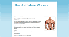 Desktop Screenshot of noplateauworkout.blogspot.com