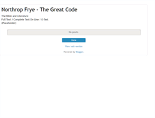Tablet Screenshot of northropfrye-thegreatcode.blogspot.com