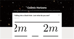 Desktop Screenshot of cosmic-horizons.blogspot.com
