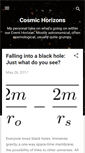 Mobile Screenshot of cosmic-horizons.blogspot.com