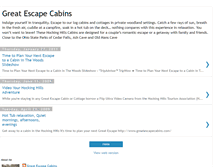 Tablet Screenshot of greatescapecabins.blogspot.com
