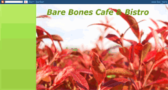 Desktop Screenshot of barebonescafebistro.blogspot.com