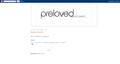 Desktop Screenshot of prelovedmontreal.blogspot.com