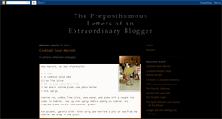 Desktop Screenshot of preposthumously.blogspot.com