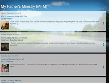 Tablet Screenshot of myfathersministry.blogspot.com