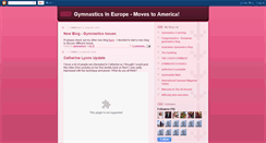 Desktop Screenshot of gymnasticsineurope.blogspot.com