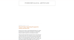 Desktop Screenshot of fibromyalgiaarticles.blogspot.com