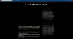 Desktop Screenshot of blackarkrevolution.blogspot.com