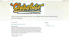 Desktop Screenshot of newchaturbatehack2013.blogspot.com