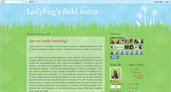 Desktop Screenshot of ladybugfieldnotes.blogspot.com