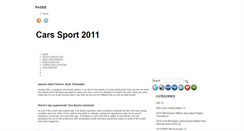 Desktop Screenshot of cars-sport2011.blogspot.com