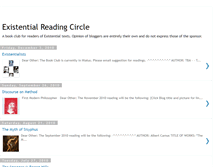 Tablet Screenshot of existentialreadingcircle.blogspot.com