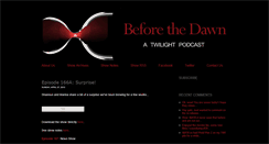 Desktop Screenshot of beforethedawnpodcast.blogspot.com