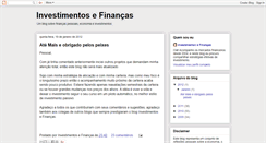 Desktop Screenshot of investimentosefinancas.blogspot.com