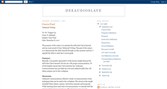 Desktop Screenshot of deeaudioslave.blogspot.com