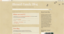 Desktop Screenshot of blessedfamilyblog.blogspot.com