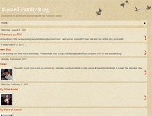 Tablet Screenshot of blessedfamilyblog.blogspot.com