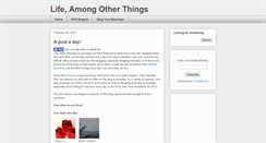 Desktop Screenshot of lifeamongotherthings.blogspot.com