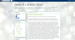 Desktop Screenshot of hockeymomdiary.blogspot.com