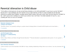 Tablet Screenshot of parentalalienationischildabuse.blogspot.com