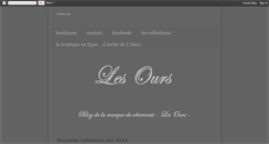 Desktop Screenshot of lesoursduzes.blogspot.com