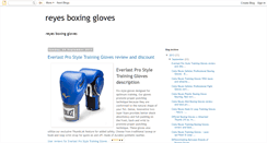 Desktop Screenshot of bestofreyesboxingglovess.blogspot.com