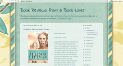 Desktop Screenshot of bookreviewsfromabooklover.blogspot.com