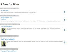 Tablet Screenshot of 4pawsforaiden.blogspot.com