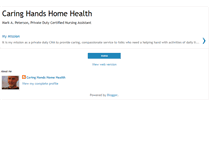 Tablet Screenshot of caringhandshomehealth.blogspot.com