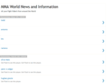 Tablet Screenshot of mmaworldnewsandinfo.blogspot.com