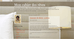 Desktop Screenshot of moncahierdesreves.blogspot.com