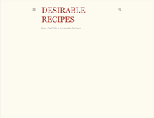 Tablet Screenshot of desirablerecipes.blogspot.com